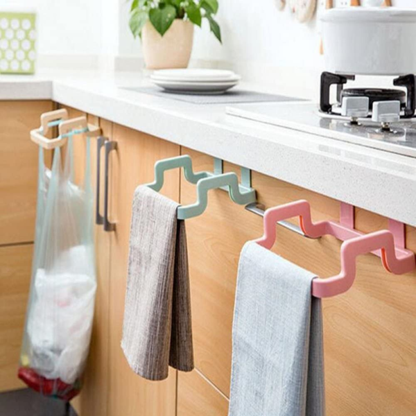 Towel Rack Over Door Towel Bar Hanging Holder Stainless Steel Bathroom Kitchen Cabinet Towel Rag Rack